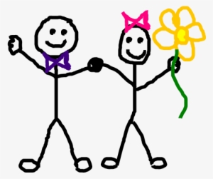 Transparent Download Friends Vector Stick Figure - Stick Figures With Heart