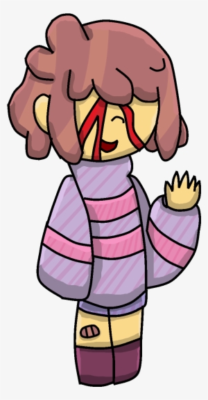 Hi I Was Bored So I Drew This Picture Of Frisk Waving, - Cartoon