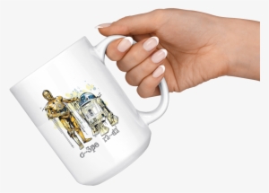 C3po And R2d2 Watercolor Mug Star Wars - Mug
