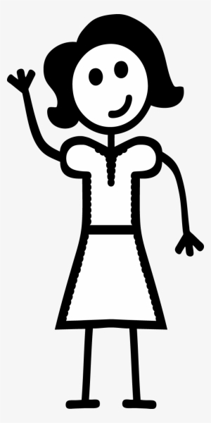 Dad Stick Figure Png Clip Art Free Stock - Woman Stick Figure