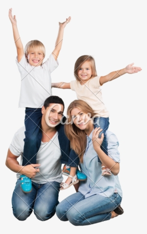 Happy Family Png Jpg Black And White Download - Happy Family Png