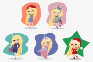 Chibi Girl Cartoon Teenager Princes Busine - Vector Chibi