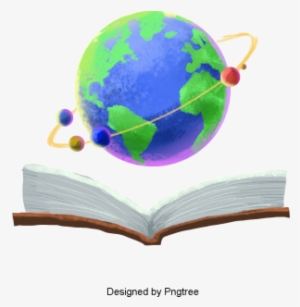 Beautiful Cartoon Hand-painted Watercolor Book Knowledge, - Psd