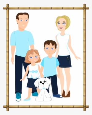 3 To 5 People Cartoon Family Drawing ~ Custom Illustration