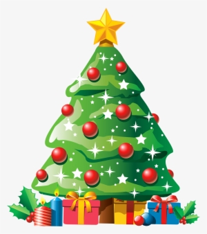 Christmas Tree Clip Art Png - Christmas Tree With Gift