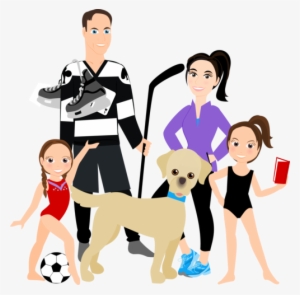 Banner Royalty Free Library Drawing At Getdrawings - Family Of 5 Cartoon