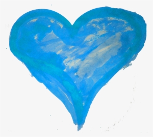 Watercolor Heart Png Clip Art Transparent Stock - Watercolour Heart Png Blue