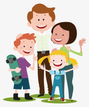 Vector Cartoon Family - Family Cartoon Transparent