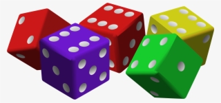 Dice Game Luck Gambling Cubes Red Violet L - Clipart Of Dice