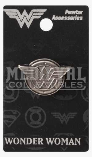 Wonder Woman Logo Lapel Pin - Wonder Woman Logo 1" Pewter Lapel Pin 45217