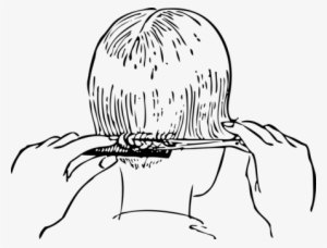 Line Art Download Watercolor Painting Black And White - Saç Kesim Teknikleri