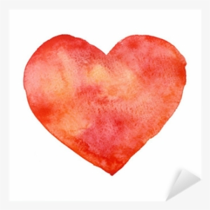 Watercolor Red Heart, Valentine's Day Sticker • Pixers® - Watercolor Painting
