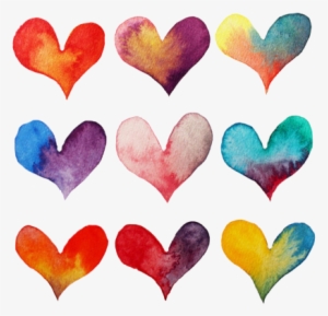 Tumblr Transparent Blog - Water Color Hearts