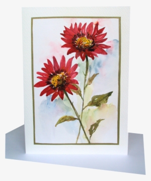 Red Asters - Painting