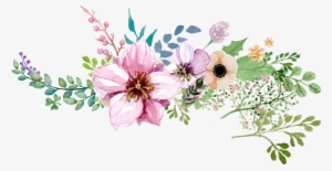 Watercolor Flower Borderround Png - Watercolour Flower Border Png
