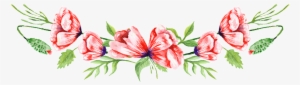 This Graphics Is Beautiful Red Floral Transparent Decorative - Shabby Chic Watercolor