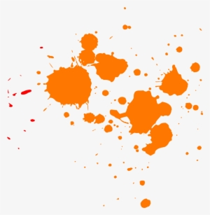 Orange Paint Splatter - Paint Splatter Transparent