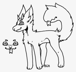 Adoptable Lineart Angry Dog - Human Base Ms Paint Friendly - 700x600