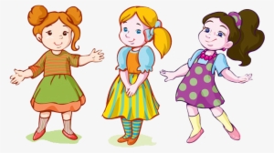 Drawing Friendship Cartoon - Cartoon Girl Dress Up