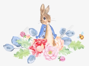 Watercolor Flowers Bouquet Png - Peter Rabbit Watercolor
