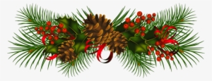 Christmas Pine Cone Mistletoe - Christmas With Transparent Background