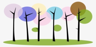 Watercolor Painting Computer Icons Download - 3drose Print Of Cartoon Trees With I Love Spring -