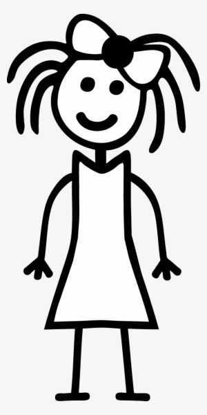 Puck Drawing Png Transparent - Stick Figure Girl Transparent