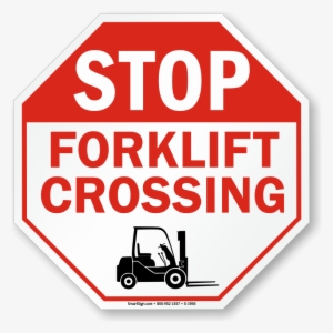 Forklift Lift Truck Sign - Forklift Crossing With Graphic Adhesive Signs And Labels