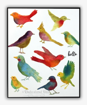 Watercolor Hero Arts Birds By Understand Blue - Art
