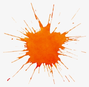 Orange-splat - Orange Paint Splash Png