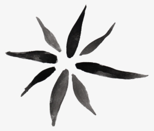 Flower Black Png - Watercolor Flower Black Png