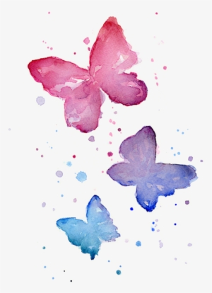 Watercolor Butterfly Transparent Background