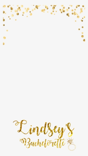 Bachelorette Snapchat Template, Gold Glitter, Transparent - 1200 X 300 Banner