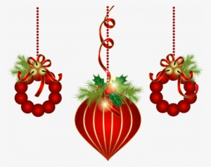 Transparent Red Christmas Ornaments Png Clipart - Christmas Ornaments Transparent
