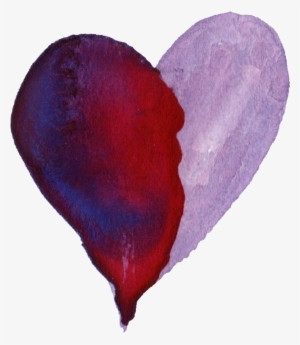 Free Download - Purple Watercolor Heart Png Transparent