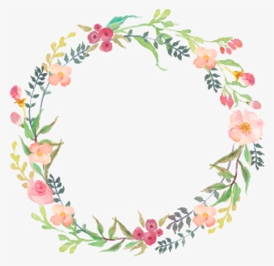 Banner Library Download Original Png Yazi Fonlari Pinterest - Watercolor Wreath Flower Png