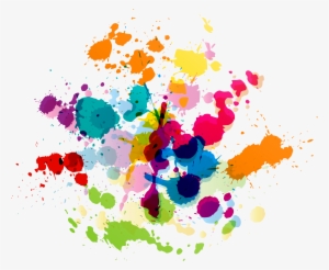 Colorful Paint Splatter Transparent