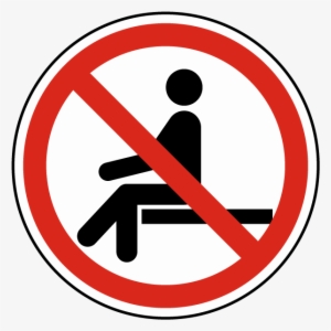 No Sitting Label - Ne Pas S Asseoir