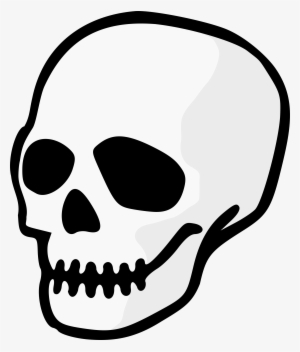 28 Collection Of Skeleton Clipart Transparent - Skull Clip Art Black And White