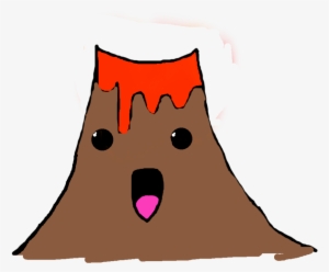 Omfg Kawaii Volcano Desu - Cartoon Volcano With A Face