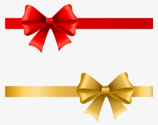Free Christmas Red Ribbon Png - โบว์ สี ทอง Png