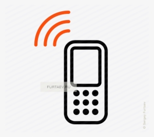 Mobile Phone With Wifi Vector Icon Png Transparent - Mobile Phone