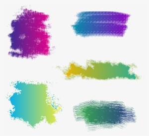 Colorful Watercolor Brush Stroke Vector, Colorful, - Watercolor Painting