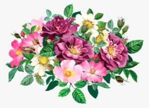 Rose Bouquet Cli̇part Transparent - Flower Bouquet Clipart