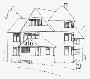 White House Black And White Drawing - Black And White House Clip Art