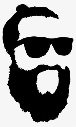 Png File Size - Silhouette Beard Glasses Png