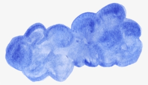Transparent Clouds Watercolor - Blue