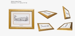 Eastern Washington University ~ Antique - Boston College Black Ink Gold Frame