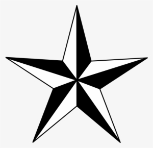 Black Nautical Star Clip Art - Star Clipart Black And White