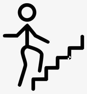 Person Climbing Stairs Comments - Person On Stairs Icon Png